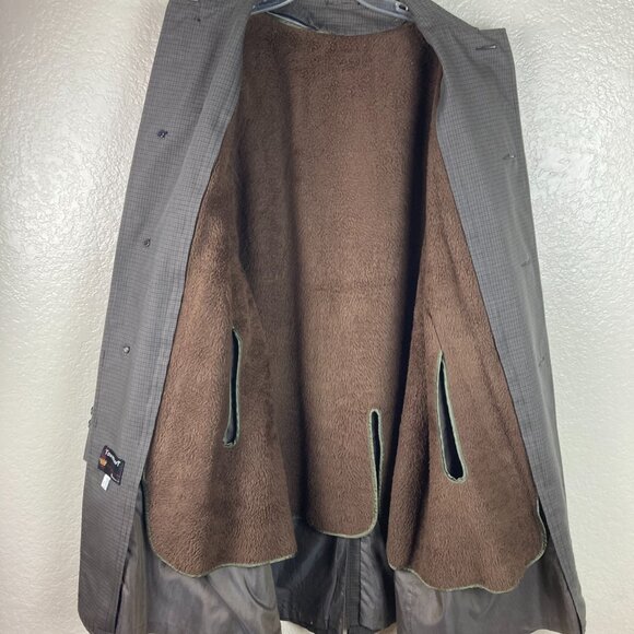 Towncraft by JCP Men's Gray Faux Fur Removable Lining Overcoat Size 46R-48R - Picture 6 of 16